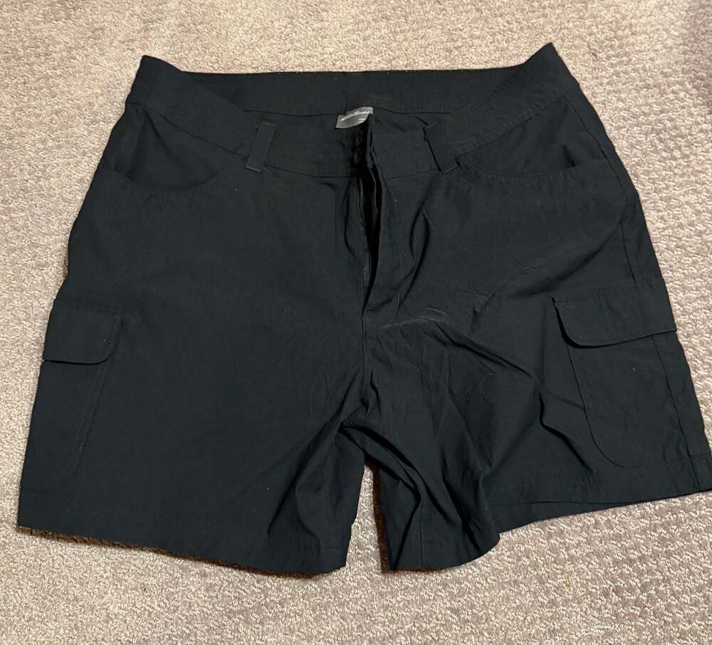 Eddie Bauer Women's Size 14 Black Cargo Hiking Shorts